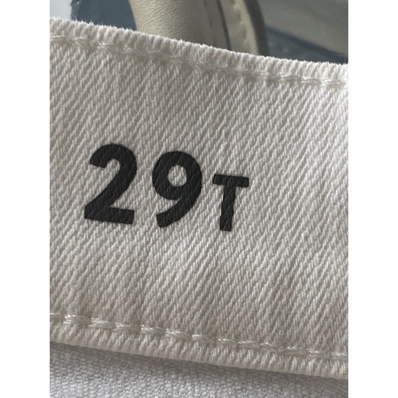 J.Crew 96 Denim Wide Leg Hi Rise Trouser Size Women's 29 Tall White Jeans - Picture 6 of 8